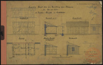 PROJECT ÜBER DIE HERSTELLUNG EINES SCHUPPENS FÜR HOLZ UND KOHLEN IM GARNISON LAZARETT ZU DIEDENHOFEN.