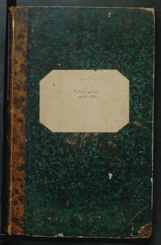 Registre de délibérations (1838-1858)