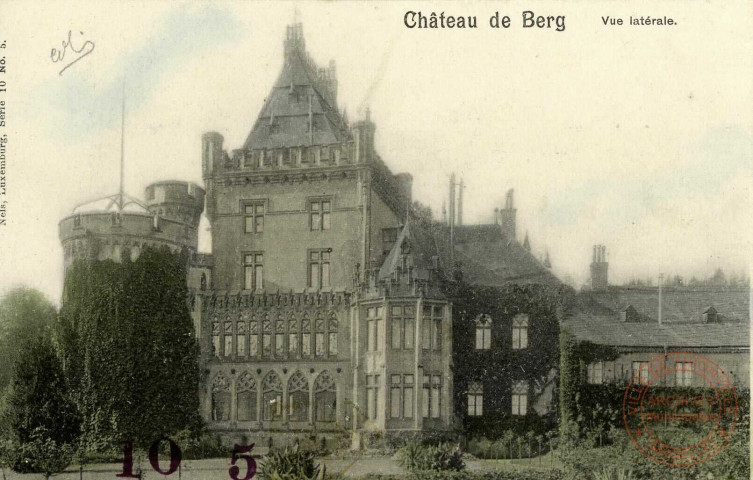 Château de Berg. Vue latérale.