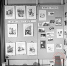 Exposition sur les fortifications à Thionville en 1970 par Georges Martig - Panneaux sur la fortification et l'artiste et l'artillerie au Moyen-Âge