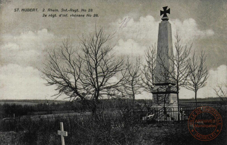 ST. HUBERT. 2 Rhein. Inf.-Regt. N°28. : e régt. d'inf. rhénane N°28.