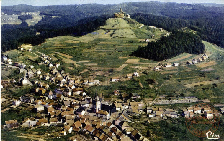 DABO (Moselle) CI.330-83 - Rocher Saint-Léon et vue générale aérienne