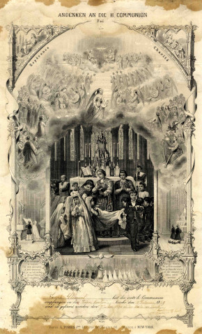 [Diplôme de confirmation de communion de Joseph Clement de 1890 à Basse-Kontz]