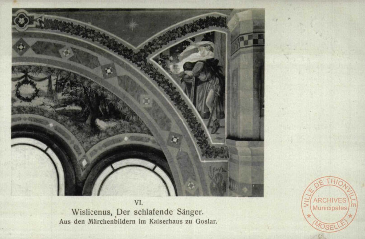 Wislicenus, Der schlafende Sänger. Aus den Märchenbildern im Kaiserhaus zu Goslar.