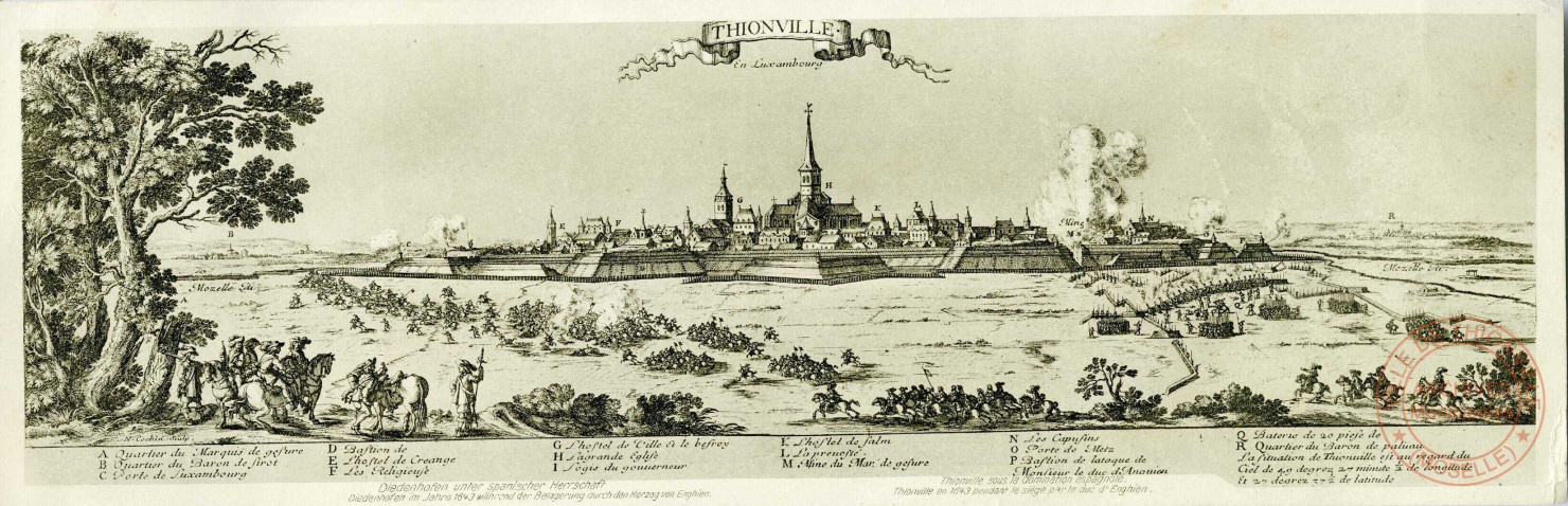 Thionville en 1643 pendant le siège par le Duc d'Enghien