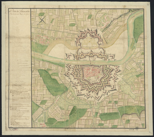 PLAN DE THIONVILLE POUR SERVIR AUX PROJETS DE 1754