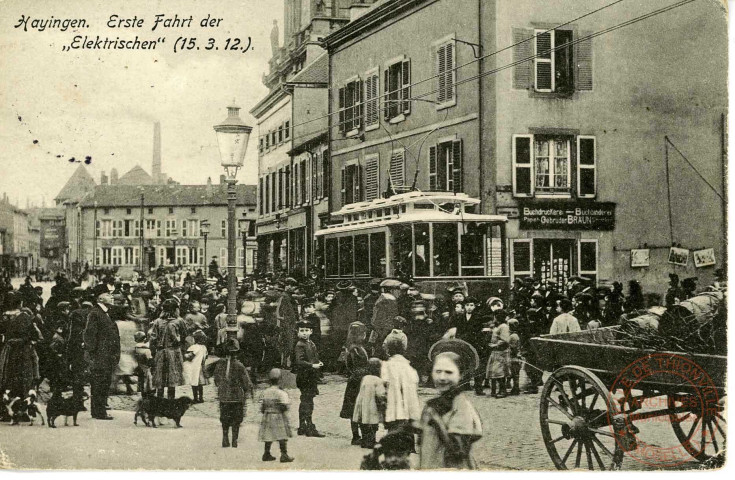 Hayingen. Erste Fahrt der "Elektrischen" (15.3.12)