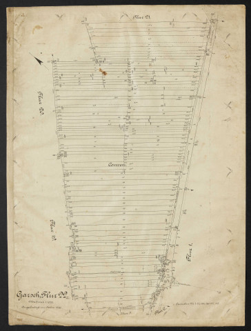Garsch, Flur 22 Massstab 1:1000. Angefertigt im Jahre 1906.