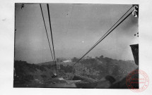 Exposition sur les fortifications à Thionville en 1970 par Georges Martig - Le fort de Guentrange et le téléphérique qui servait à acheminer le matériel