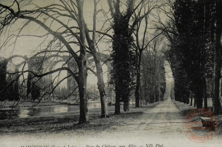 MAINTENON (Eure-et-Loire) Parc du Château, une Allée.