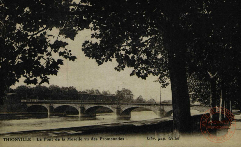 Thionville - Le Pont de la Moselle vu des Promenades