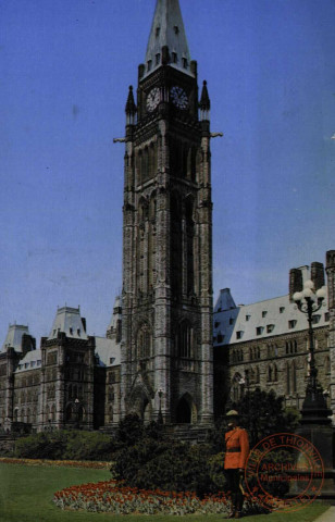 The 293 ft. high Peace Tower, containing Canada's fifty-three Bell Carillon, Ottawa,Ontario.