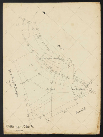 Volkringen, Flur 4 Massstab 1:1000.