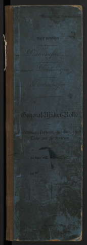 Matrice générale des contributions foncières personnelle mobilière et des portes et fenêtres (1894-1898)