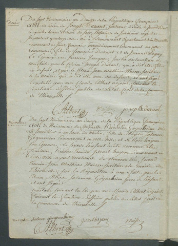 État civil : registre de naissances, mariages, décès (1803-1804)