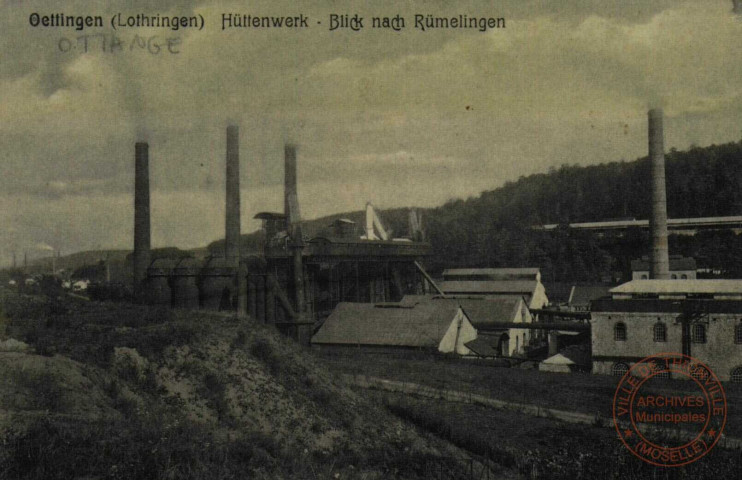 Ottange - Hüttenwerk - Blick nach Rümelingen