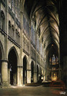 Metz (Moselle). Cathédrale Sainte-Etienne. La Haute Nef (42mètres).