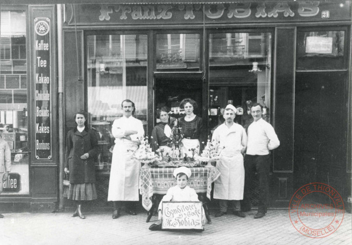 Pâtisserie Tobias, 21 rue du Luxembourg vers 1910