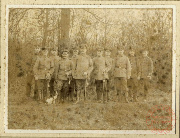 [Photographie de forestier allemands vers 1900]