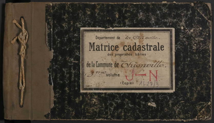 Matrice cadastrale des propriétés bâties [3e volume] (1927-1942)