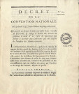 Décret de la Convention nationale du 23 janvier 1793 qui accorde un secours de trois cent mille livres à la ville de Thionville et charge le Comité des secours de présenter me mode et les règles de répartition des secours à accorder aux communes qui ont souffert de l'invasion des armées ennemies