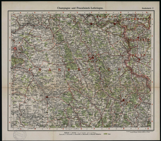 Sonderkarte 1. Flandern und ArtoisSonderkarte 2. Champagne und Französich-Lothringen