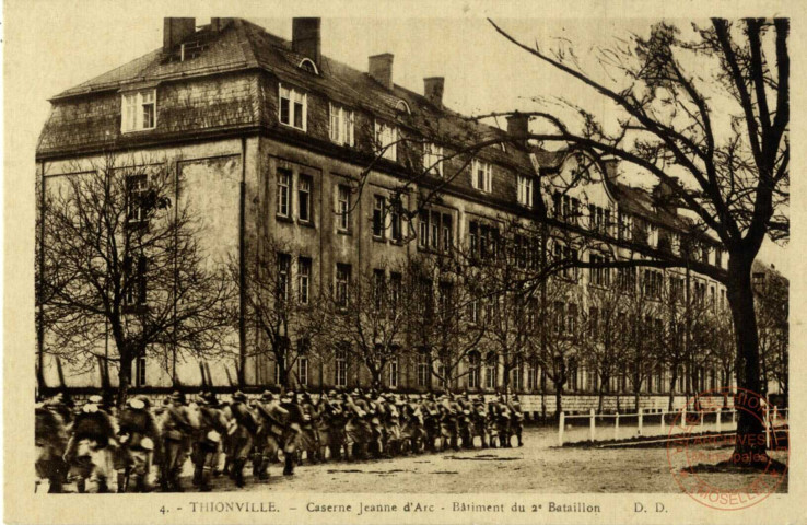 Thionville. Caserne Jeanne d'Arc - Bâtiment du 2e bataillon