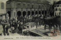 GRAY. - La Place de l'Hôtel de Ville pendant l'occupation allemande 1870-71
