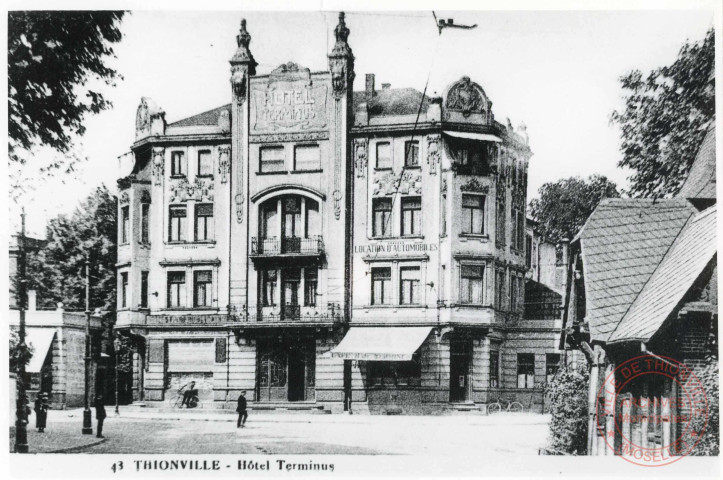 Hôtel Terminus, 4 avenue de la Gare en 1912.