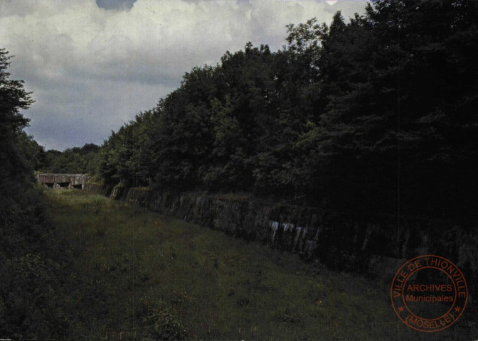 Veckring (France) - Ligne Maginot - Ouvrage du 'Hackenberg' - Mur anti-chars et bloc 25