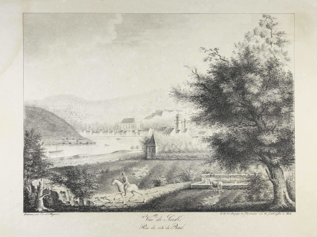 Vue de Sierck prise du côté de Rettel