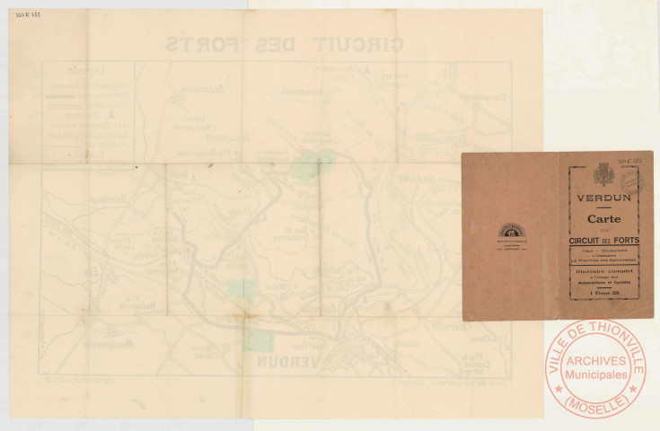 VERDUN. CARTE DU CIRCUIT DES FORTS