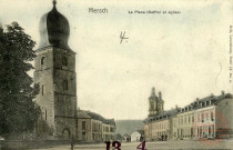 Merch. La Place(Beffroi et église).