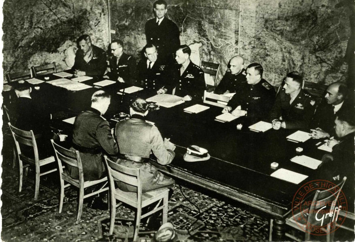 Reims (Marne) - Collège Moderne et Technique - 7 mai 1945 - Signature de la Capitulation Allemande