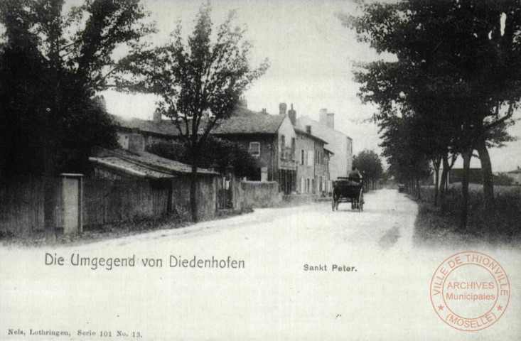 Die umgegend von Diedenhofen - Sankt Peter / Autour de Thionville en 1902 - Saint-Pierre - En traversant Saint-Pierre