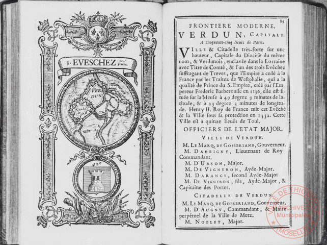 Plan des principales places de guerre et ville maritimes frontières du royaume de France.