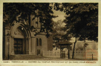 Thionville : Entrée du Temple protestant et du parc pour enfants