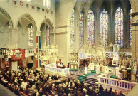 Luxembourg. Grand-Messe célébrée en la Cathédrale de Notre-Dame de Luxembourg, centre d'un pèlerinage national annuel.