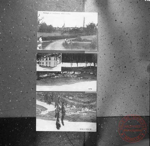 Exposition sur les fortifications à Thionville en 1970 par Georges Martig - Vues de Puttelange-lès-Thionville, Apach et Contz-les-Bains