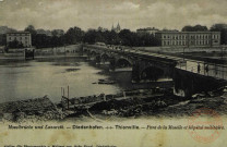 Diedenhofen Moselbrücke und Lazareth - Thionville Le Pont de la Moselle et hôpital militaire
