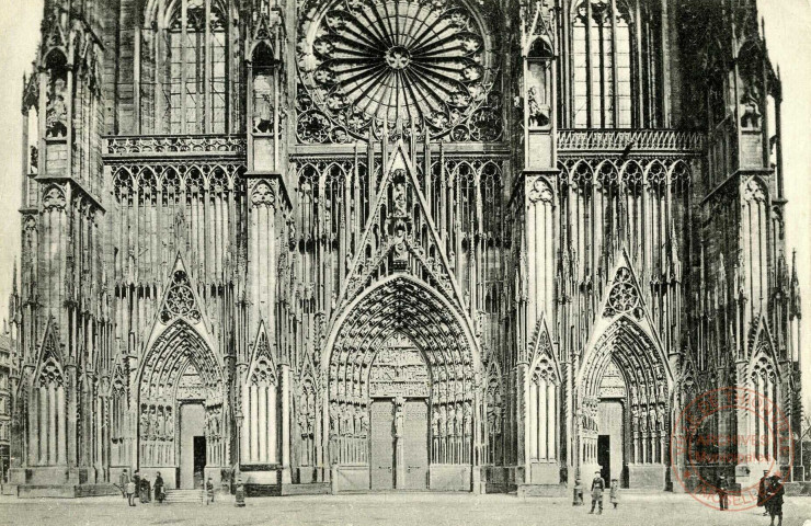 Strasbourg. Les Portails principaux de la Cathédrale.