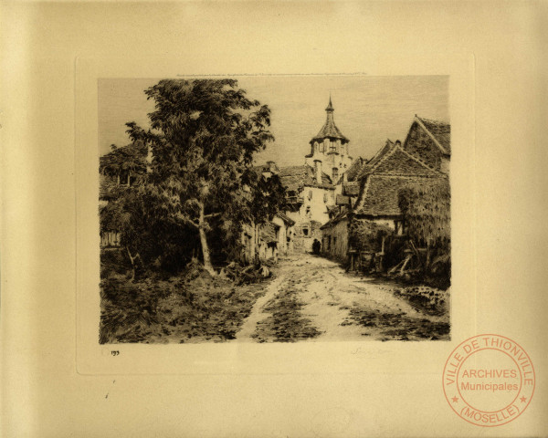 [Vue d'une ruelle de village]