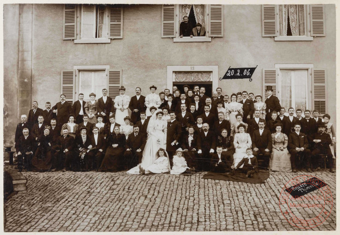 [Photo de groupe du mariage supposé Larchez-Burdener à Fameck]