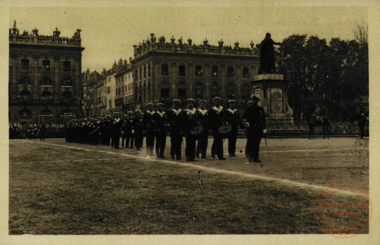 Funérailles Nationales du maréchal Lyautay à Nancy le 02 août 1934 - Le Défilé des Fusilliers-Marins