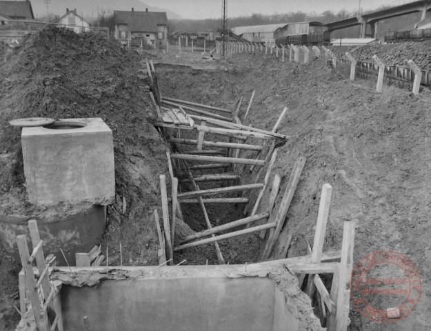 [Travaux de canalisation du coté de l'actuel chemin du Leidt]