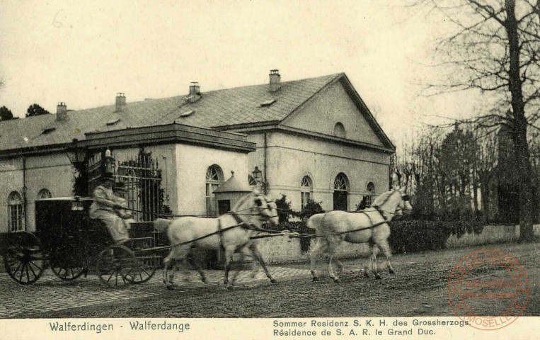 Walferdingen- Walferdange. Résidence de S.A.R. le Grand Duc.