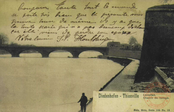 Diedenhofen = Thionville : Leinpfad = chemin de halage