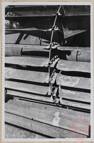 Chaudière Duquenne. Mobile du ventilateur de tirage de la chaudière n°7. L'usure est très prononcée.