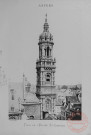 Album contenant 15 planches photographiques de Anvers, réalisées par DERO Frères - Planche n°12 : Tour de l'Eglise Saint-Charles