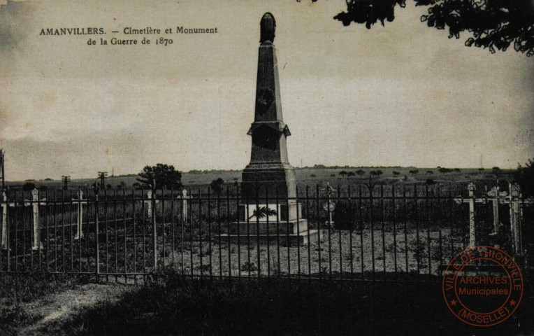 AMANVILLERS. - Cimetière et Monument de la Guerre de 1870